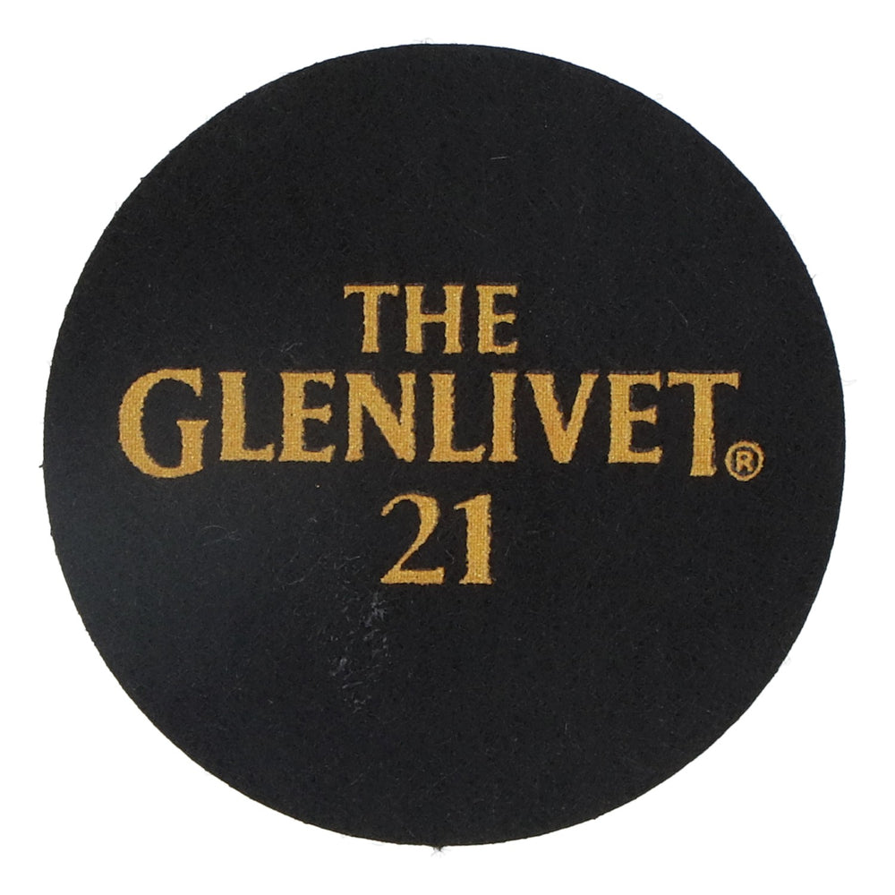 Sottobicchieri in feltro Glenlivet Whisky Sottobicchieri in vetro Nero 6,2 cm di diametro "Glenlivet 21"