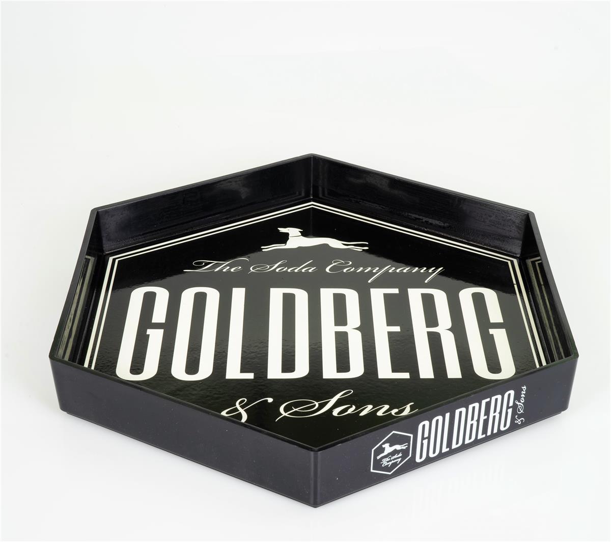 Vassoio da servizio Goldberg Tonic Cameriere Gastro Bicchieri in plastica nero