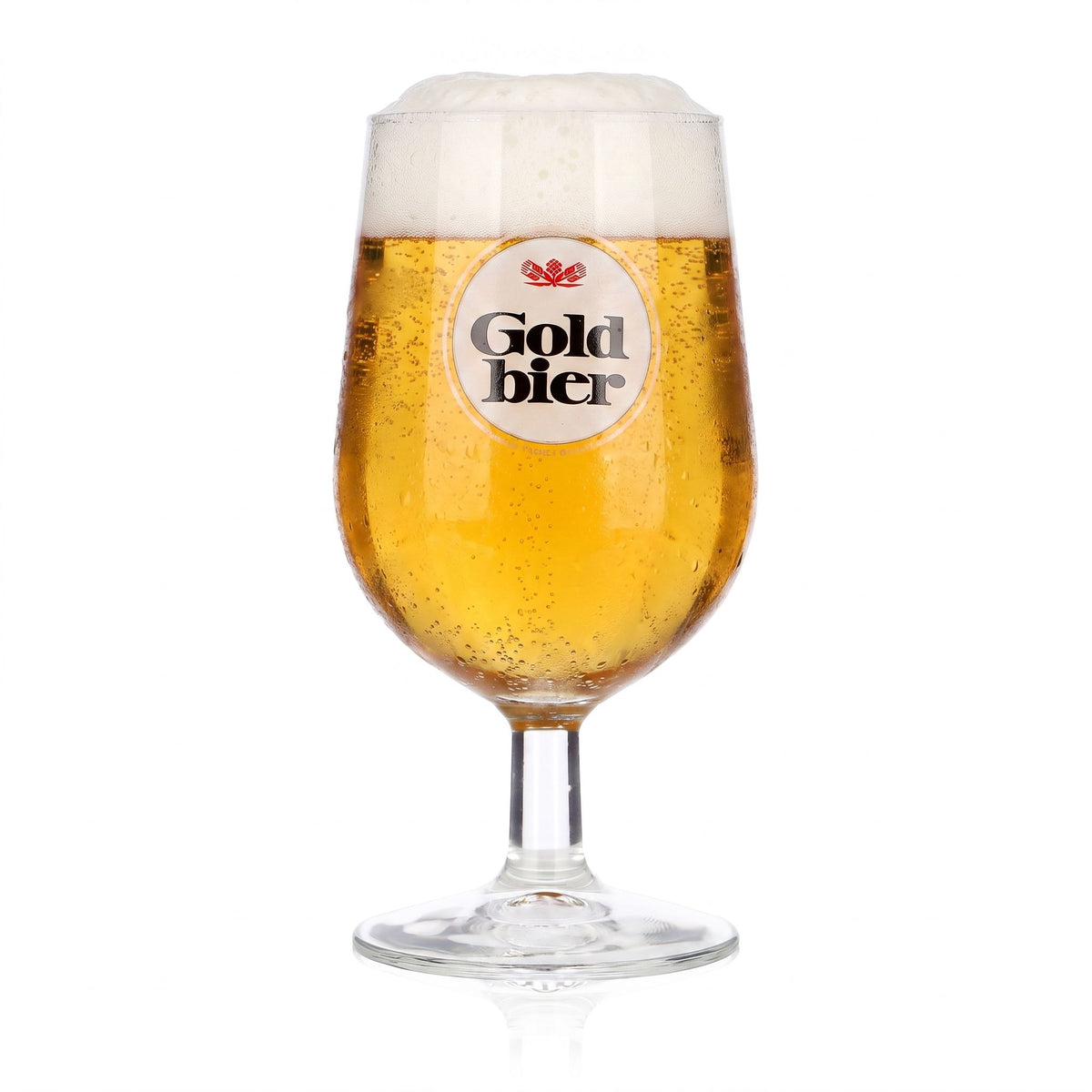 Bicchiere da birra Goldbier da 0,25 l, modello "Calice Anversa", di seconda scelta, usato