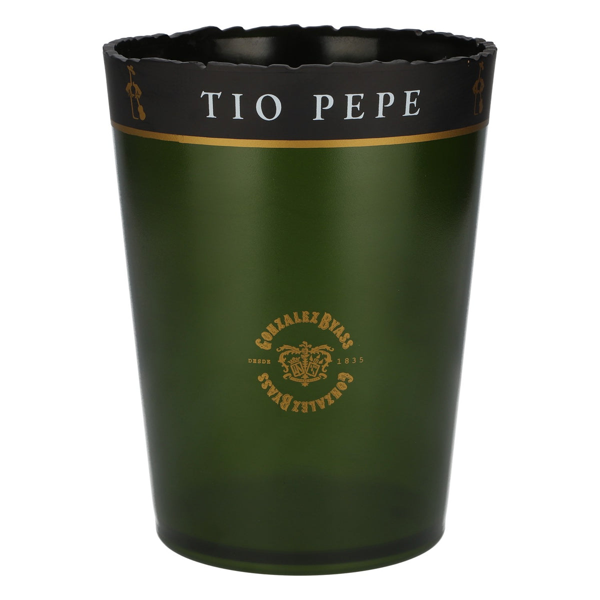 Gonzalez Byass Tio Pepe - Raffreddatore per bottiglie di brandy in plastica verde