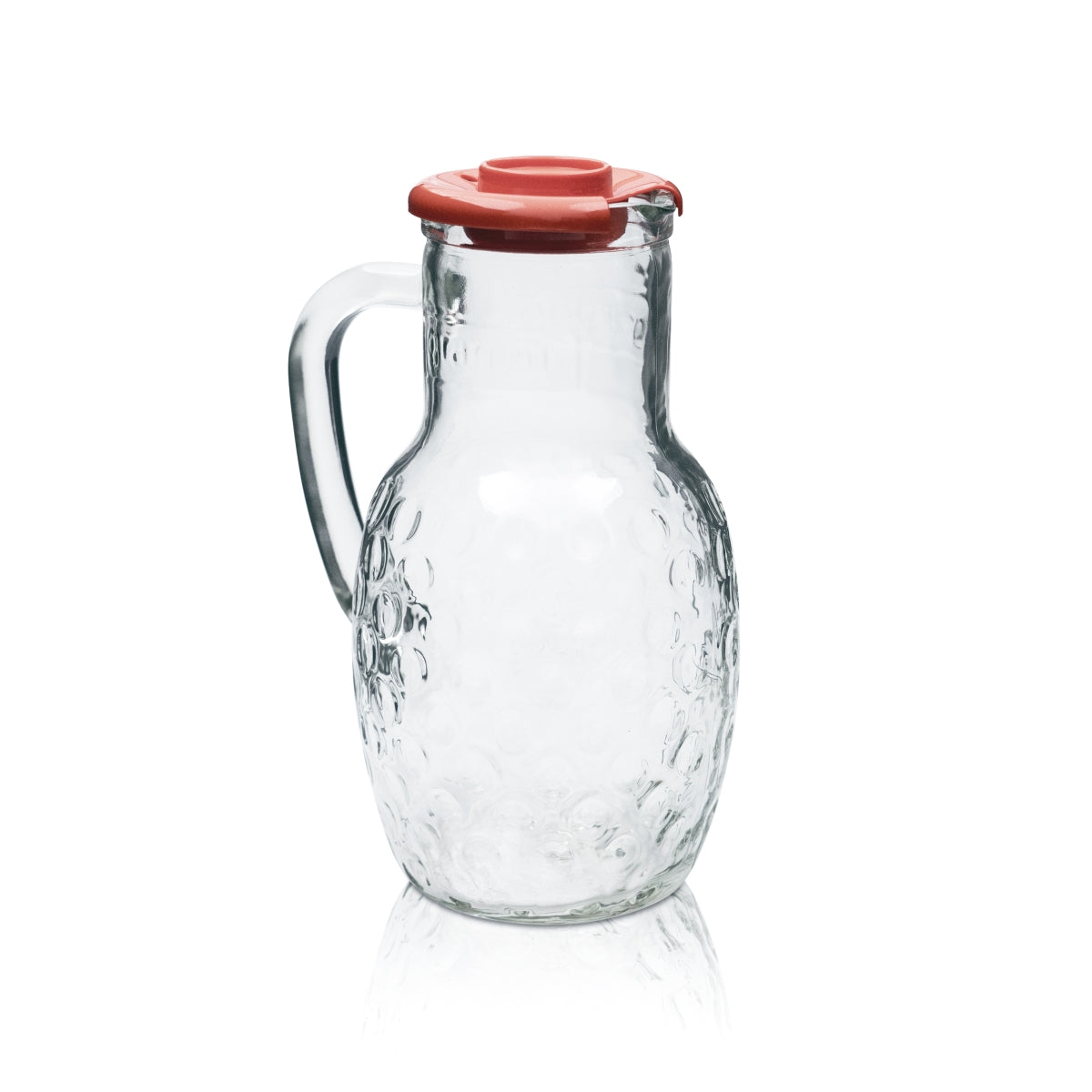 Granini Caraffa in vetro 1,5 l con coperchio sagomato e rilievo Succhi Acqua Bevande Gastronomia