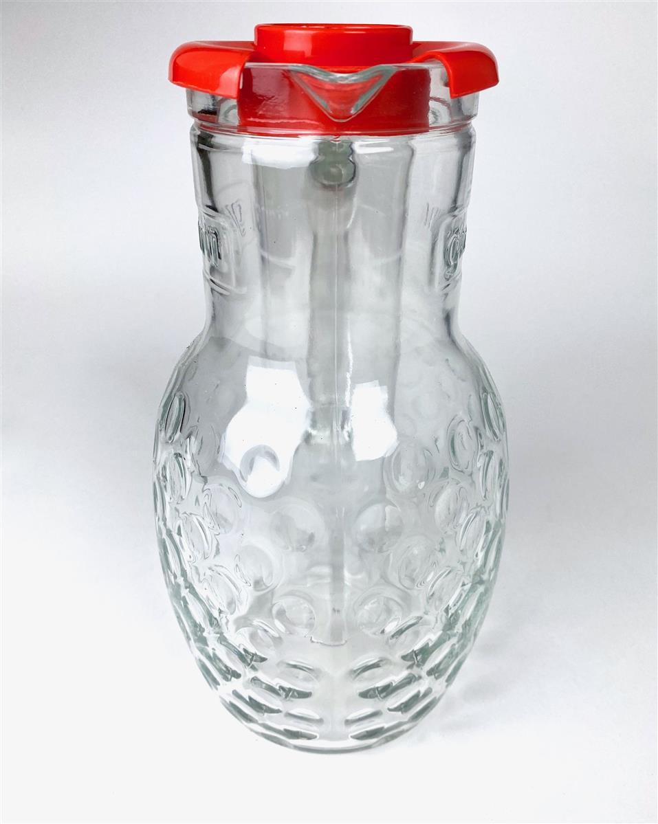 Granini Caraffa in vetro 1,5 l con coperchio sagomato e rilievo Succhi Acqua Bevande Gastronomia – Vista 3