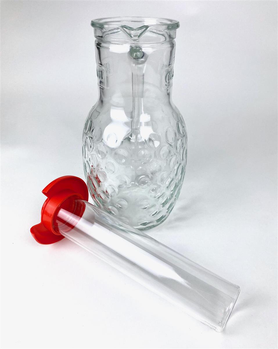 Granini Caraffa in vetro 1,5 l con coperchio sagomato e rilievo Succhi Acqua Bevande Gastronomia – Vista 4