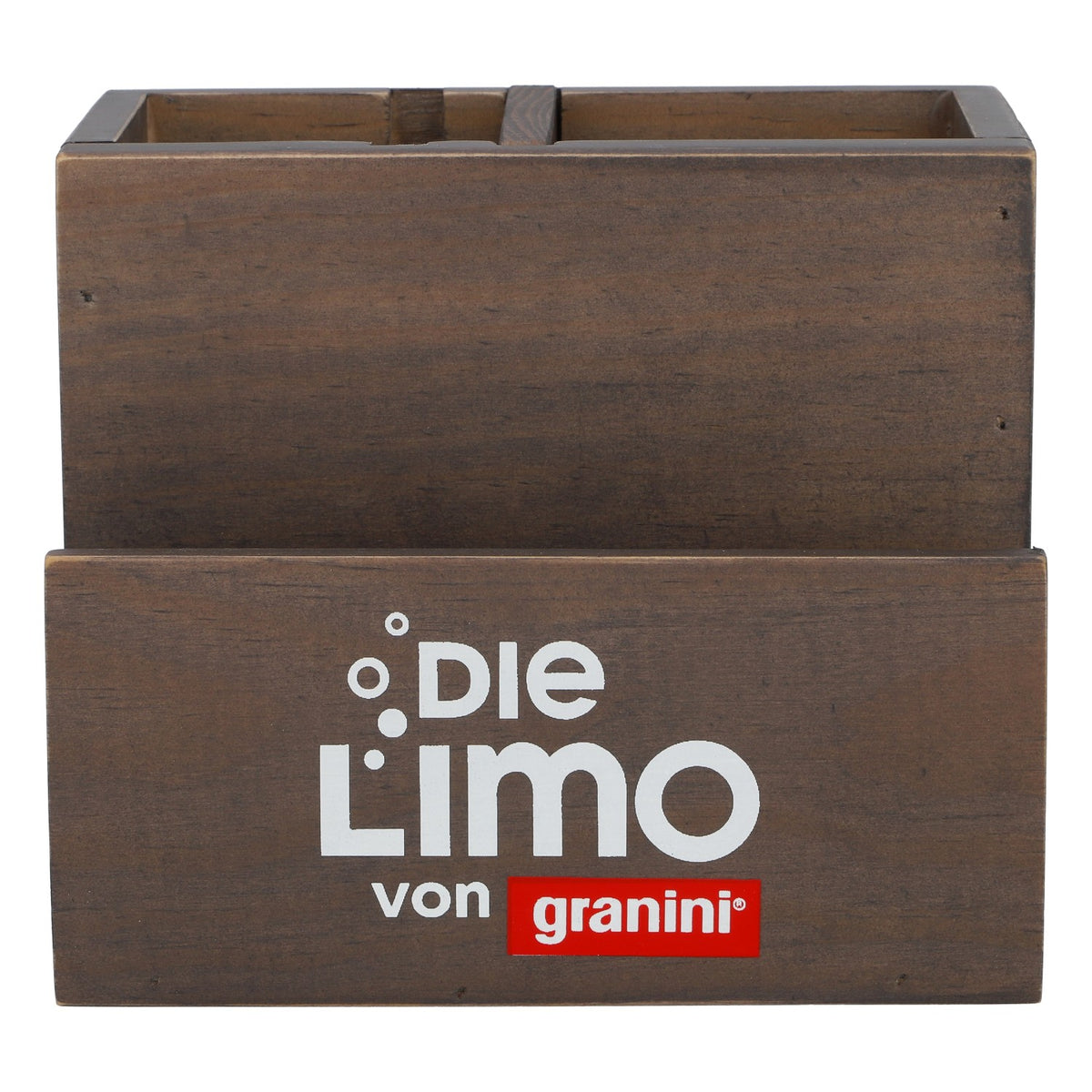 Granini Softdrink Espositore da tavolo Portacarte Portaposate Effetto legno – Vista 2