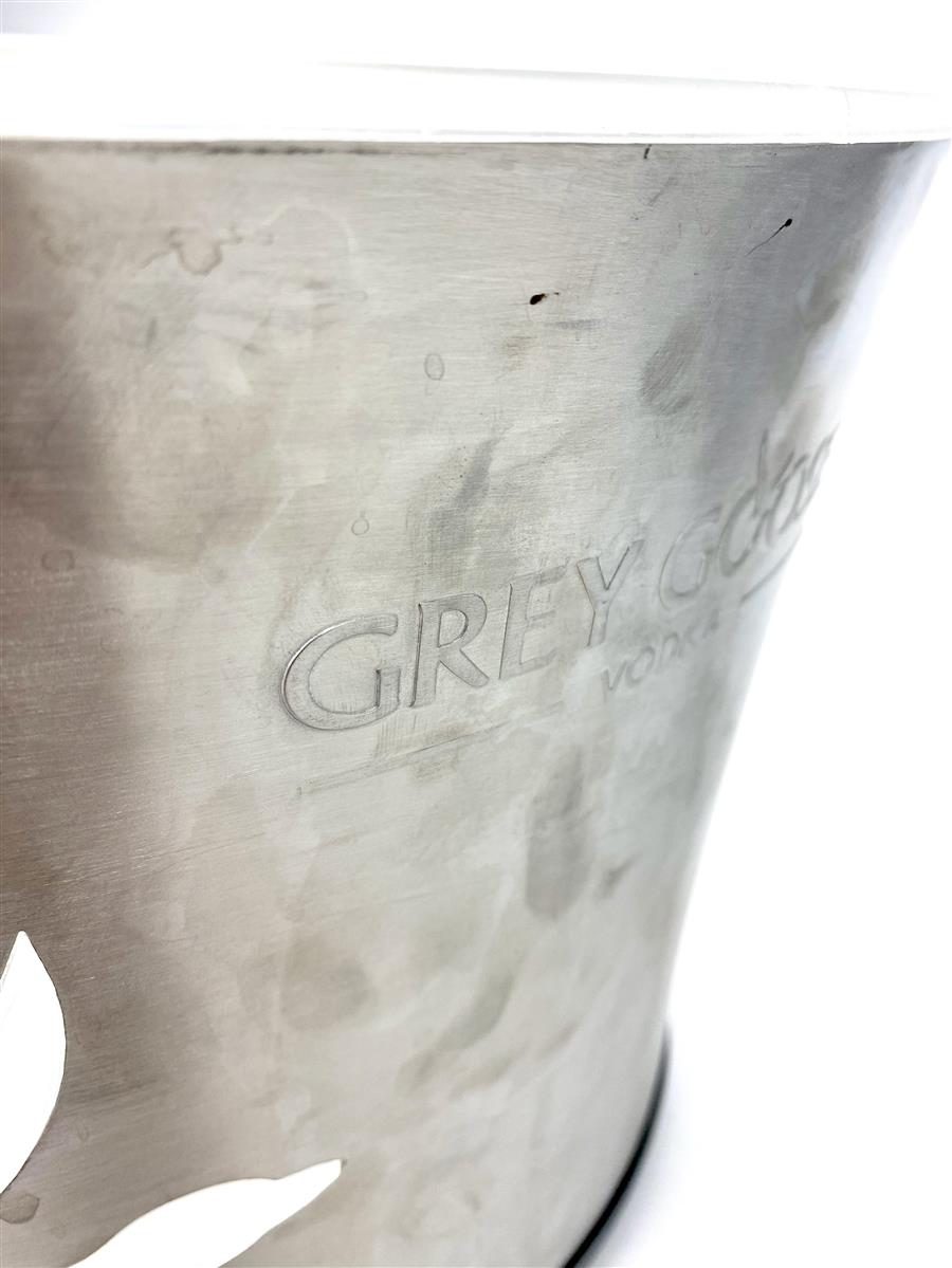 Grey Goose Vodka Contenitore per cubetti di ghiaccio Raffredda bottiglie Magnum Argento rotondo antico – Vista 4