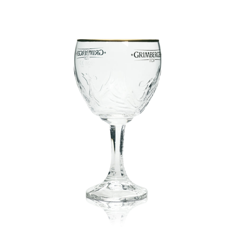 Grimbergen Bicchiere 0,33 l  Calice Phoenix Contorno Bordo dorato Bicchieri Gastro Beer