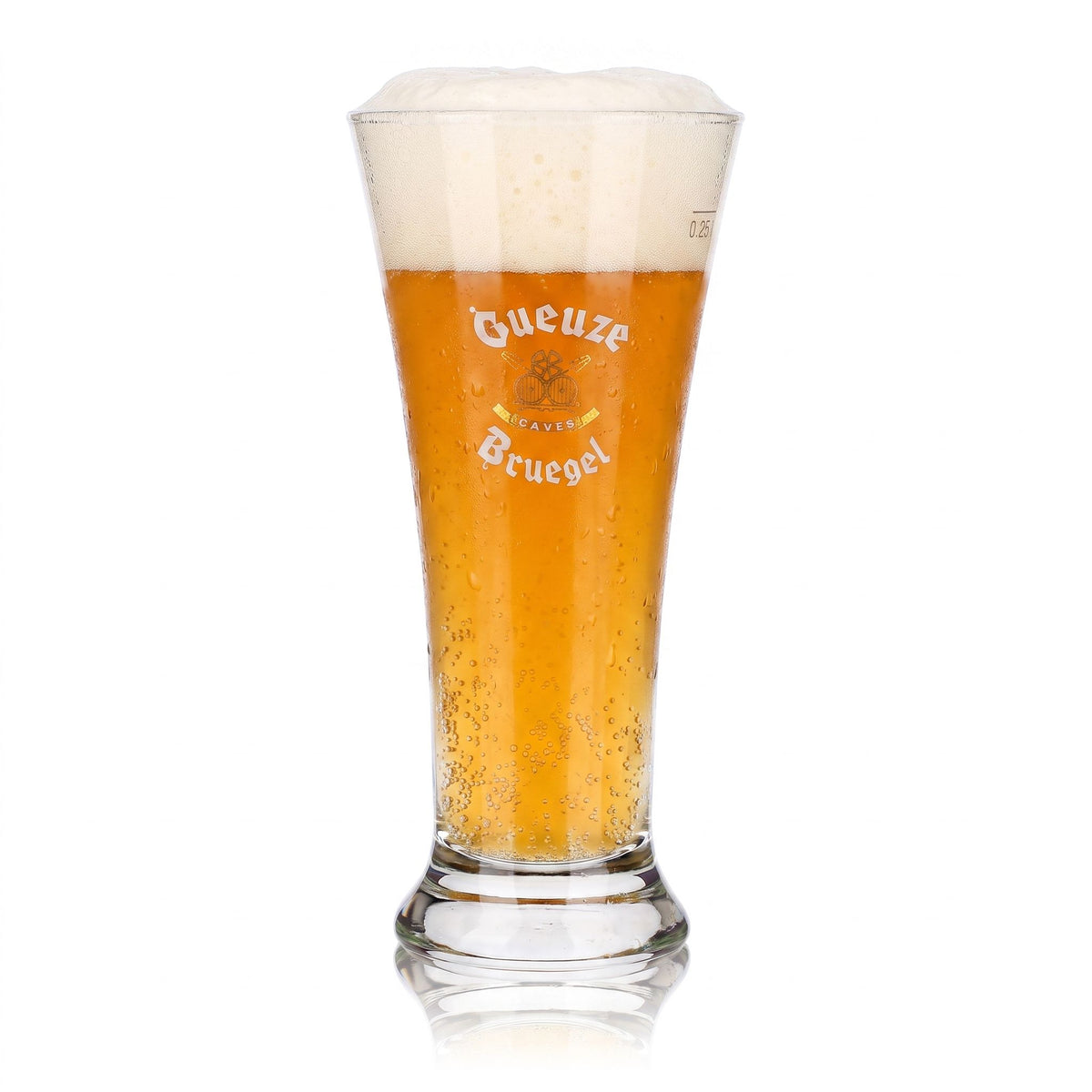 Bicchiere da birra Gueuze da 0,25 l, modello "Pokal Bruegel"