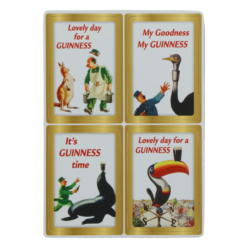 Birra Guinness 4 x magneti da frigo Set di magneti retrò con pubblicità della birra