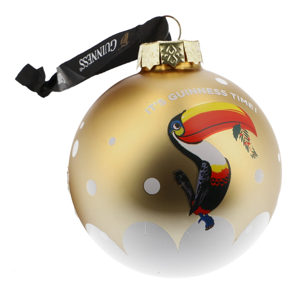 Palline di Natale per albero di Natale Guinness Birra Palline dorate "It's Guinness time"