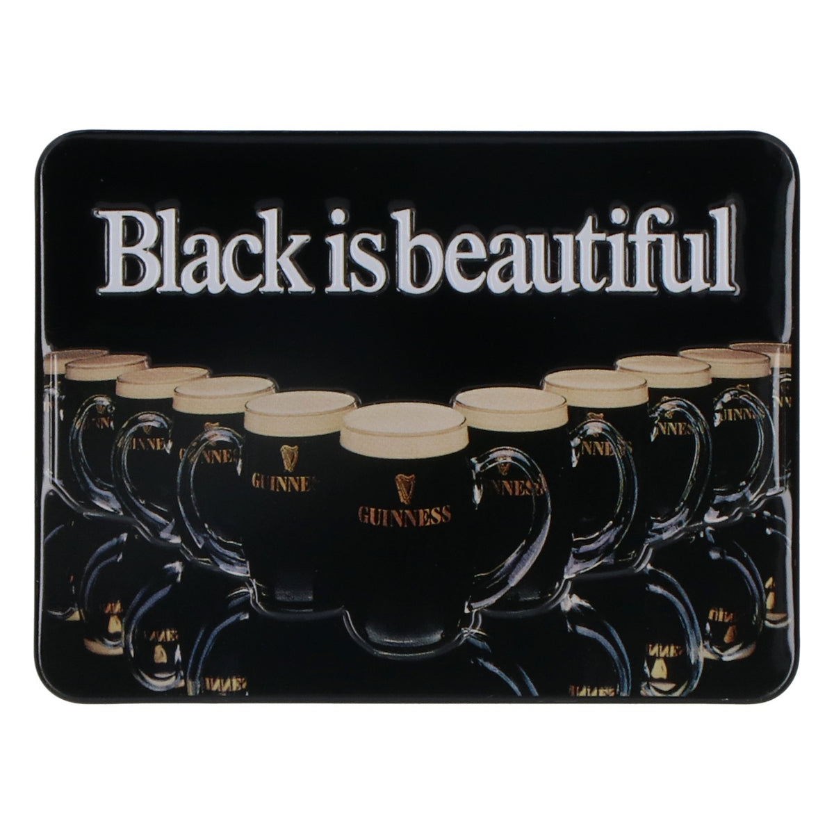 Magnete da frigo Guinness Birra Magnete da cucina 6x8 cm Magnete 3D "Black is beautiful"