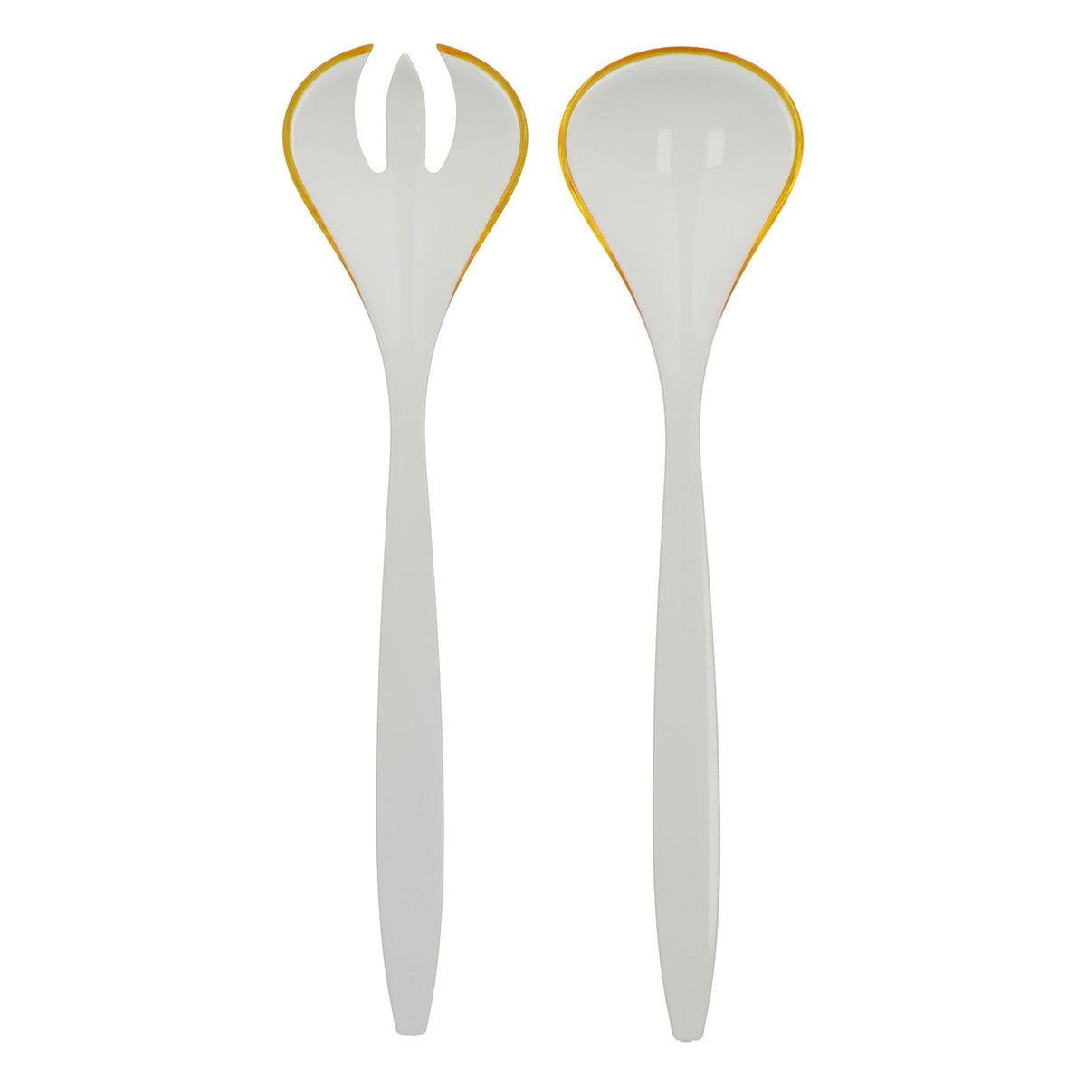 Posate da insalata Guzzini "Vintage" giallo/bianco 27,5 cm - Posate di design in plastica – Vista 2