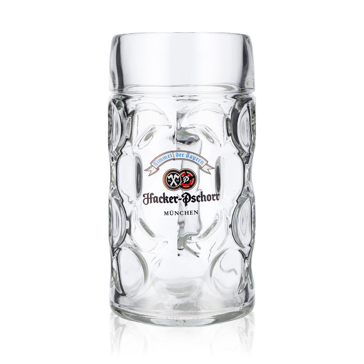 Bicchiere da birra Hacker Pschorr 1 l, boccale da birra, bicchiere da birra, boccale da birra con piccolo logo Monaco di Baviera
