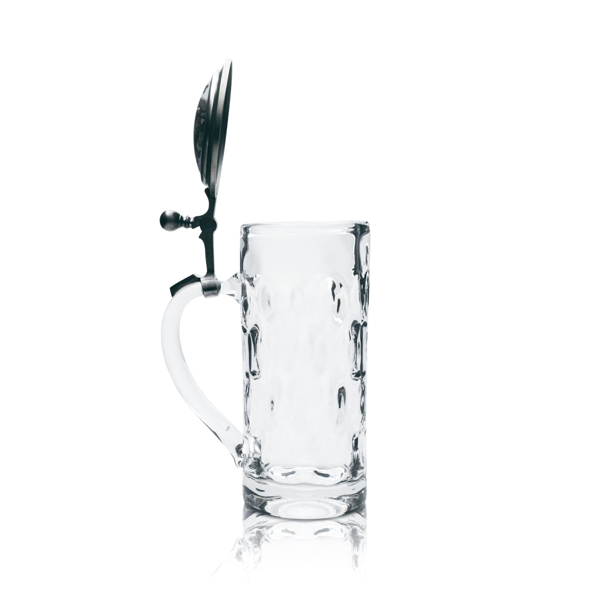 Hacker Pschorr Bicchiere 0,5 l Boccale da birra Humpen Sommerkeller 1823 Coperchio in peltro Certificato – Vista 2