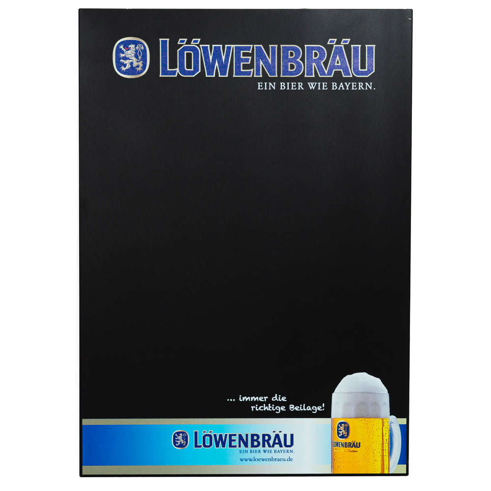Tavola in lamiera della birra Haller Löwenbräu, 48x68x1,5 cm