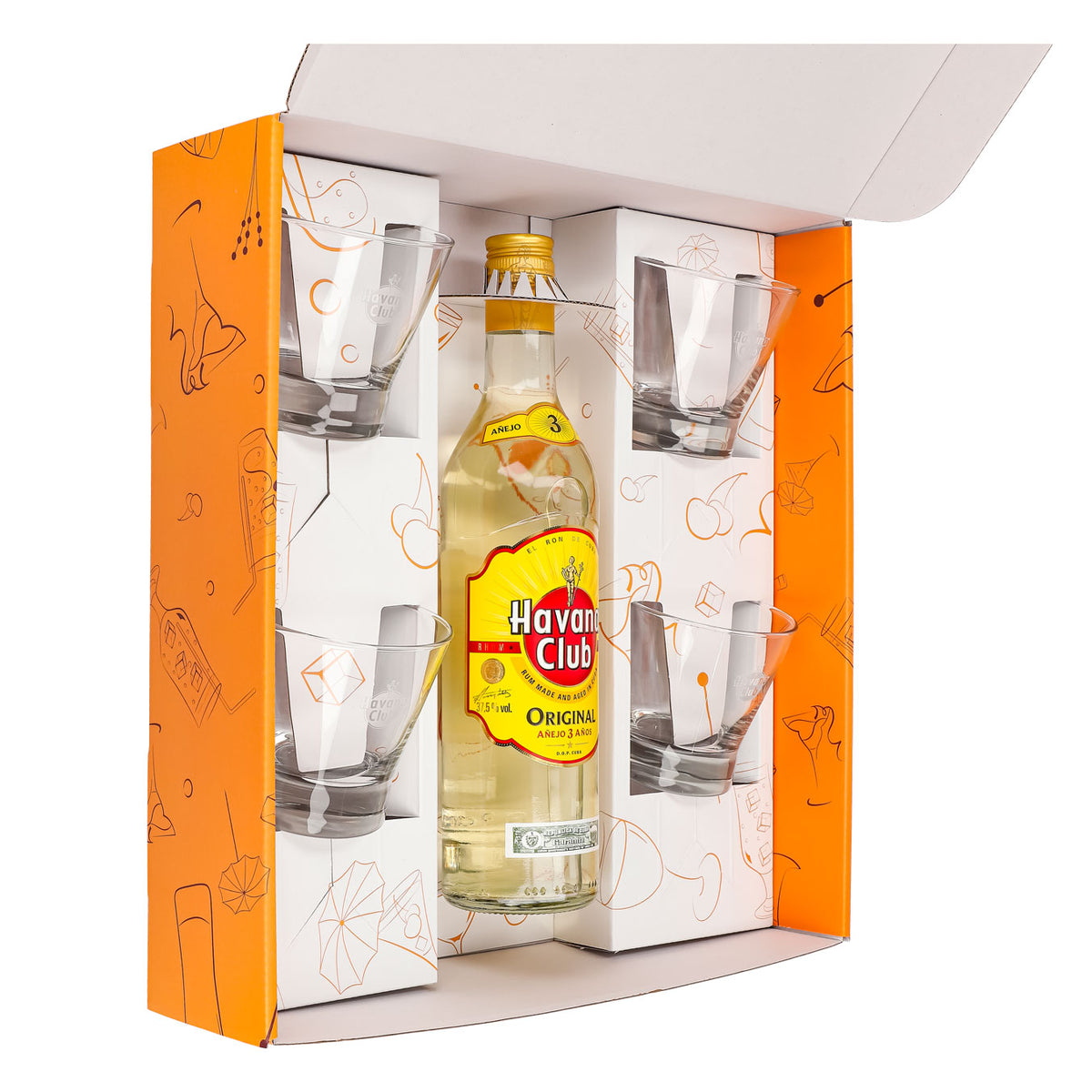 Havana Club Geschenkset 0,7l Flasche 37,5 % Vol. + Tumbler–orange – Ansicht 4