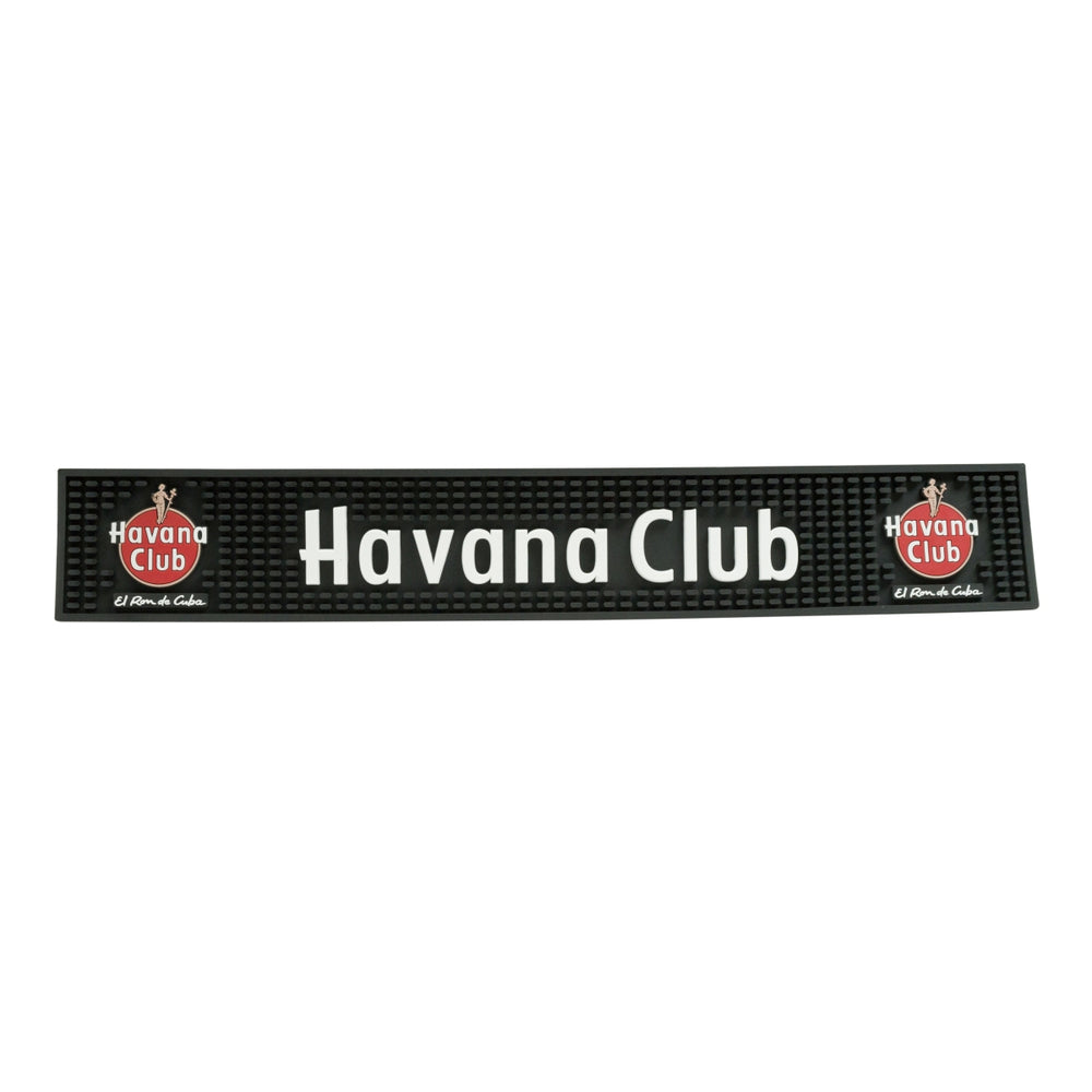 Havana Club Rum Tappetino da bar Tappetino scolapiatti Accessori da bar Nero Logo grande 58x9,5