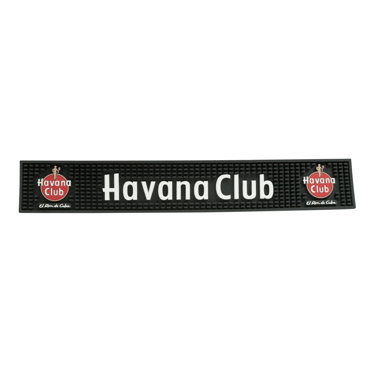 Havana Club Rum Tappetino da bar Tappetino scolapiatti Accessori da bar Nero Logo grande 58x9,5