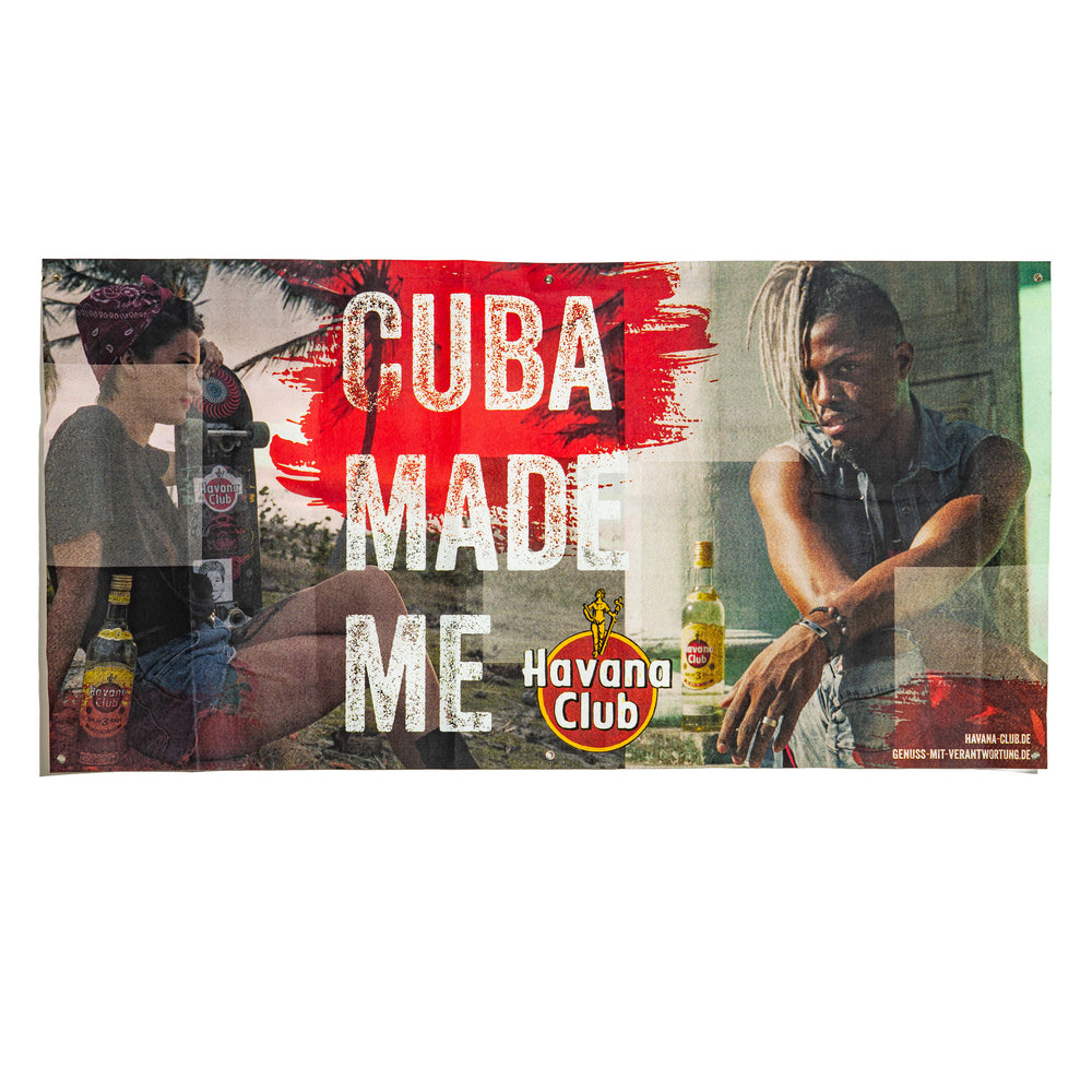 Bandiera in feltro Havana Club Rum 200x100 cm "Cuba made me"
