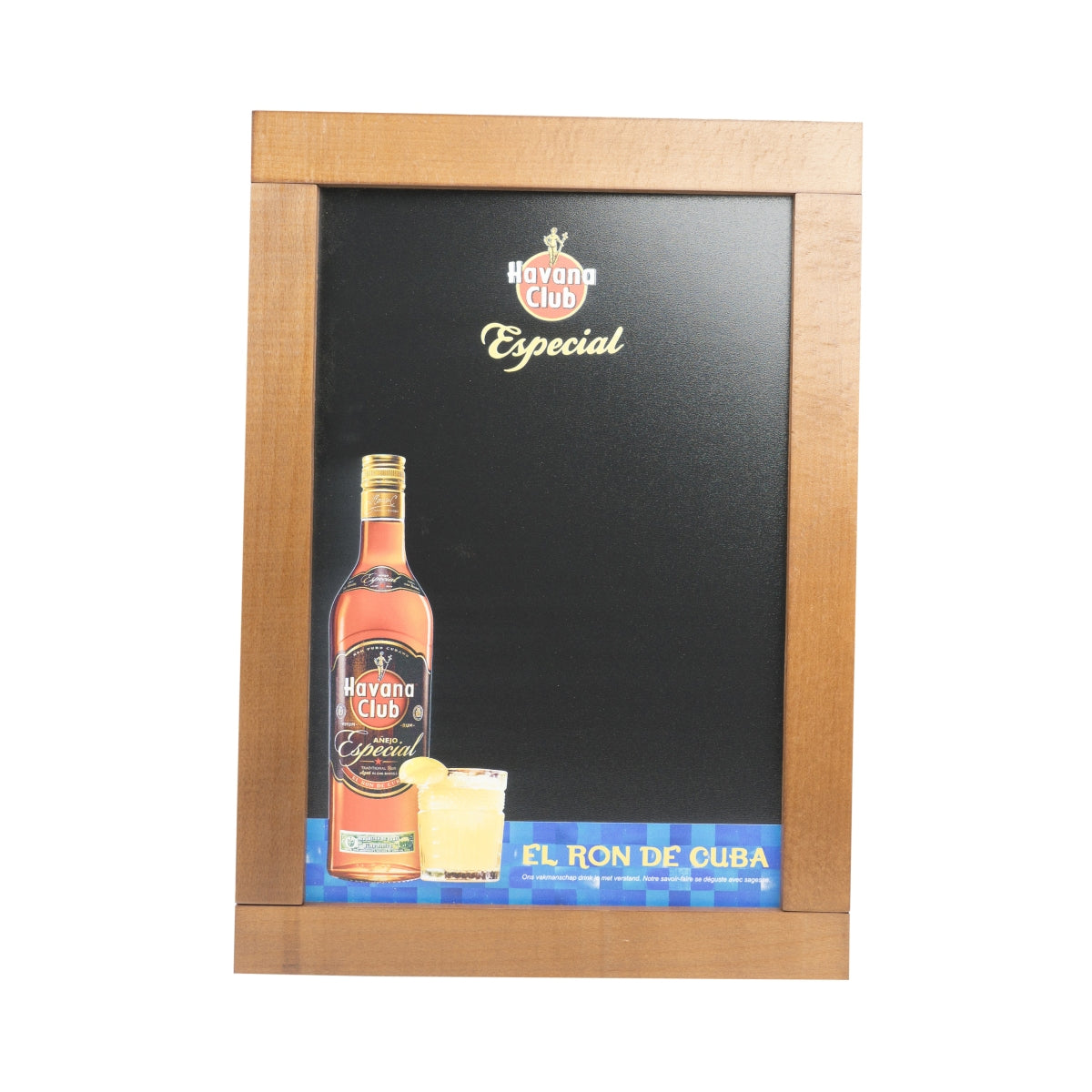 Lavagna Havana Club Rum 42x30 cm con cornice in legno Especial Menu Schild Wall