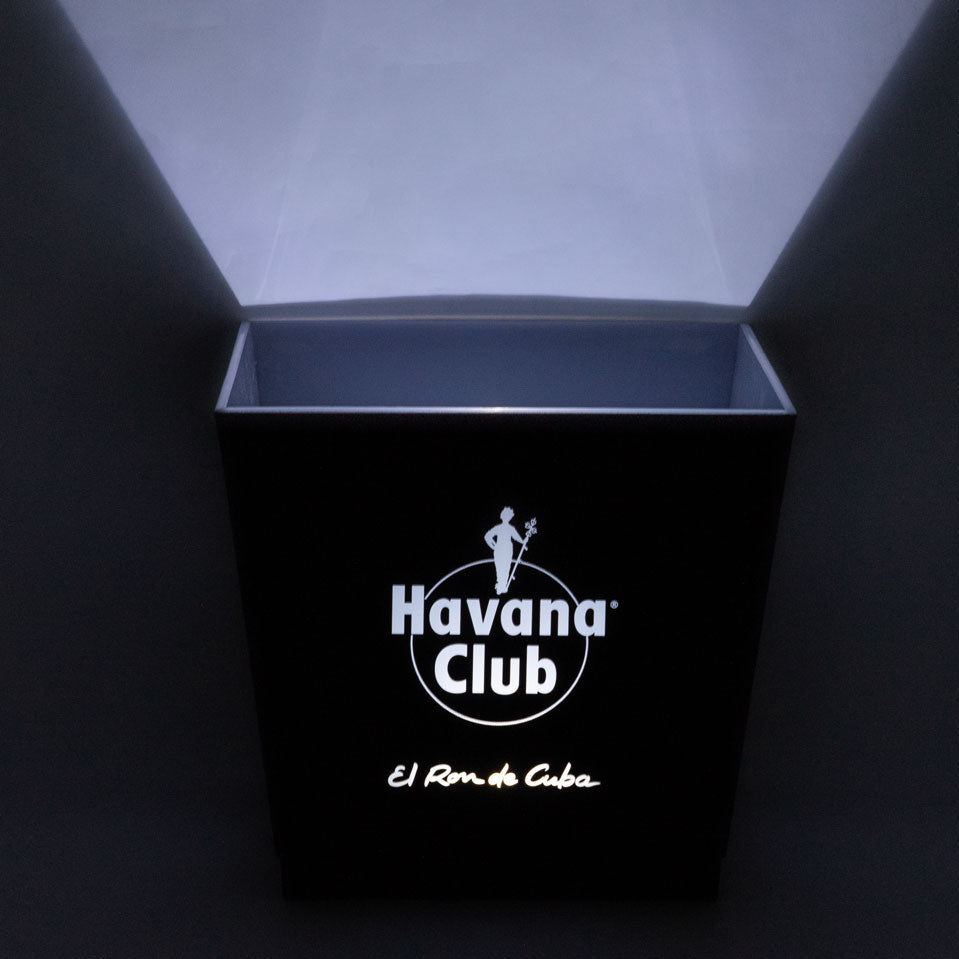 Havana Rum Cooler LED contenitore per cubetti di ghiaccio batteria ricaricabile Icecube nero 4 angolare – Vista 2