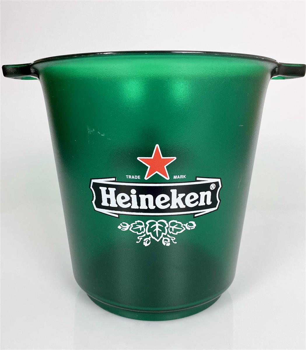 Heineken Birra - Raffreddatore per bottiglie in acrilico, verde, rotondo, originale, per il ghiaccio, da festa – Vista 2