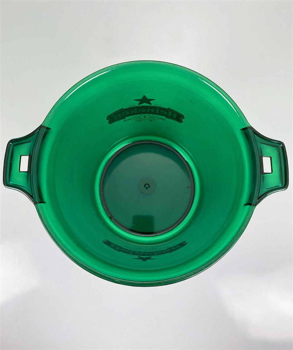 Heineken Birra - Raffreddatore per bottiglie in acrilico, verde, rotondo, originale, per il ghiaccio, da festa – Vista 4