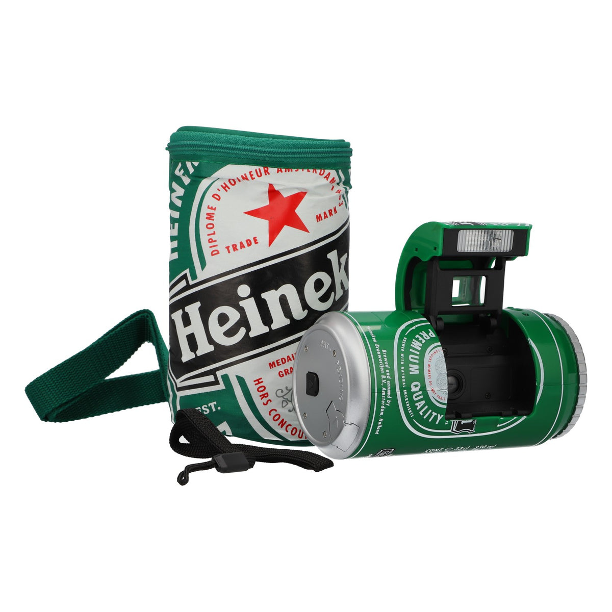 Heineken Birra Macchina fotografica Lattina di birra con borsa a tracolla CC235A – Vista 5