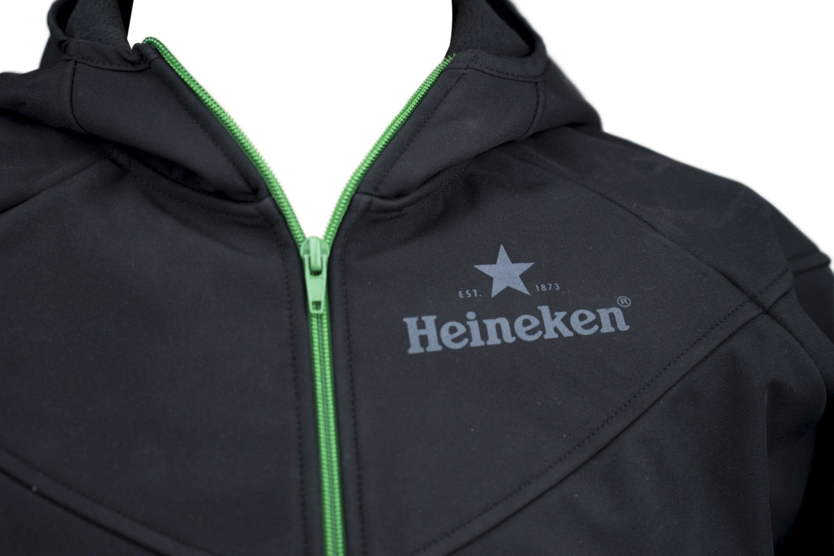 Giacca Heineken da donna taglia L nera/verde softshell con cerniera – Vista 4