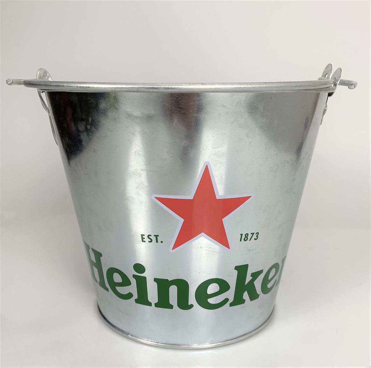 Heineken Raffredda birra Secchio in metallo argento – Vista 3