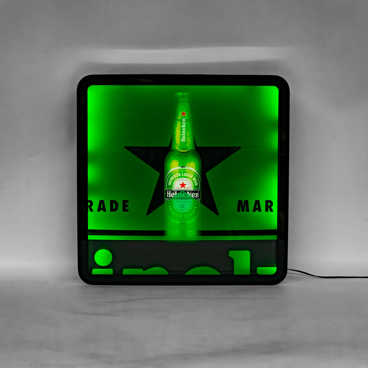 Insegna luminosa a LED Heineken Bier 40x40 cm con alimentatore incluso – Vista 5