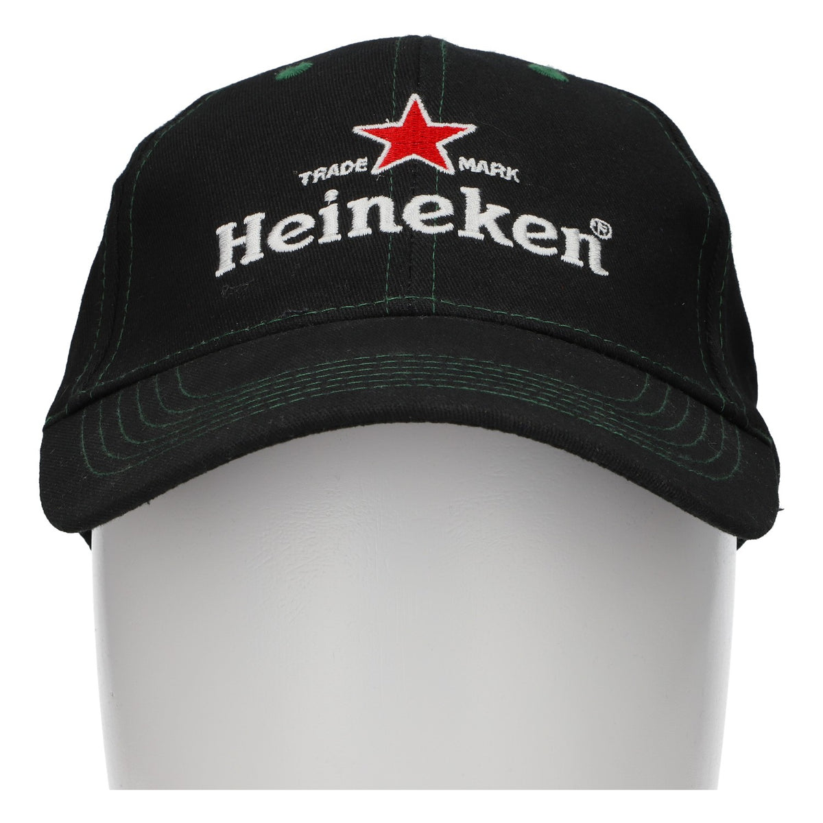 Cappellino da baseball Heineken, nero/verde con stella rossa, nuovo, tessuto misto – Vista 3
