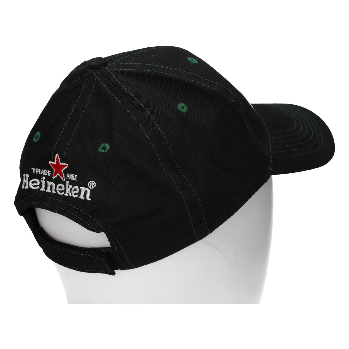 Cappellino da baseball Heineken, nero/verde con stella rossa, nuovo, tessuto misto – Vista 4
