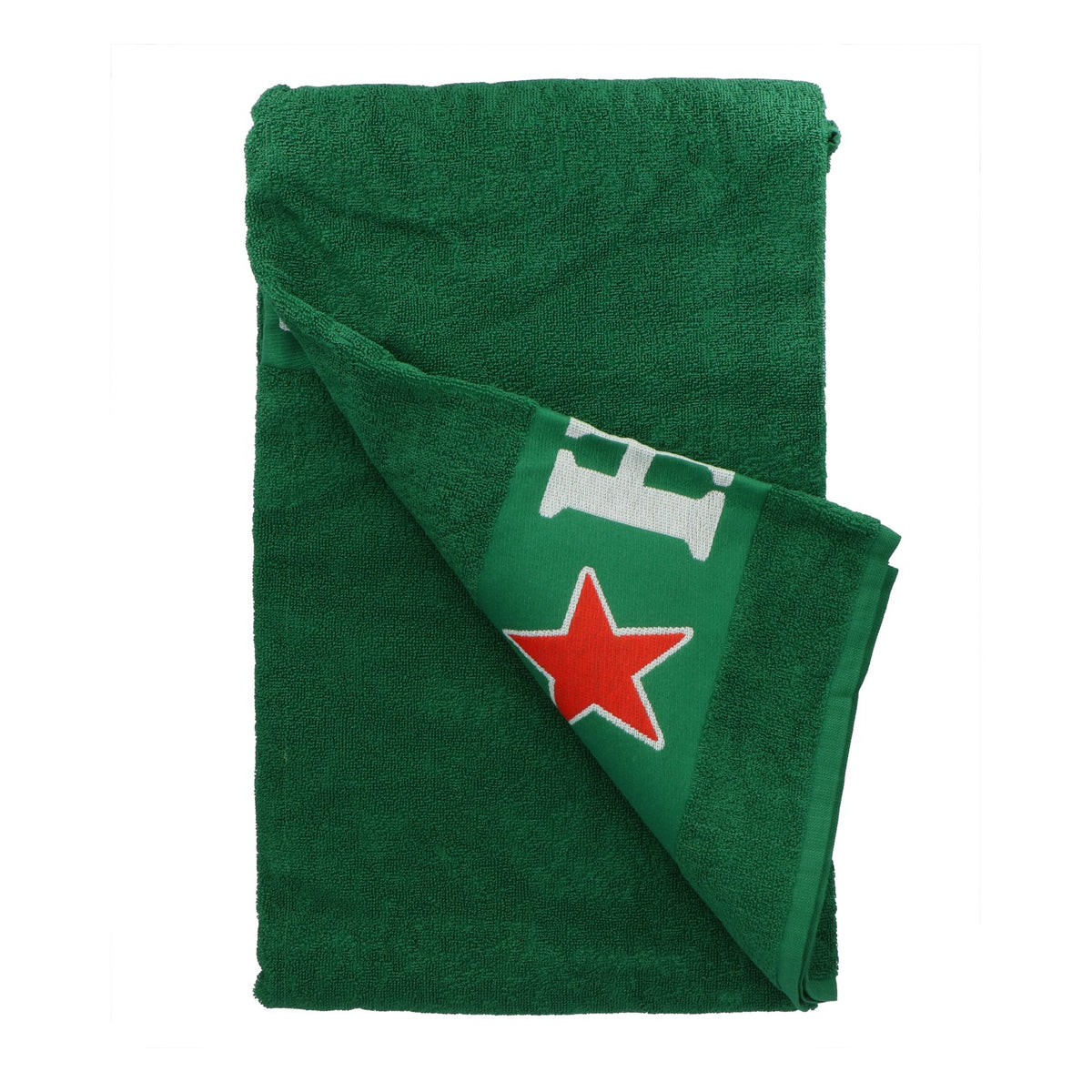 Telo da mare Heineken 180x100 cm verde e bianco con logo, in cotone – Vista 3