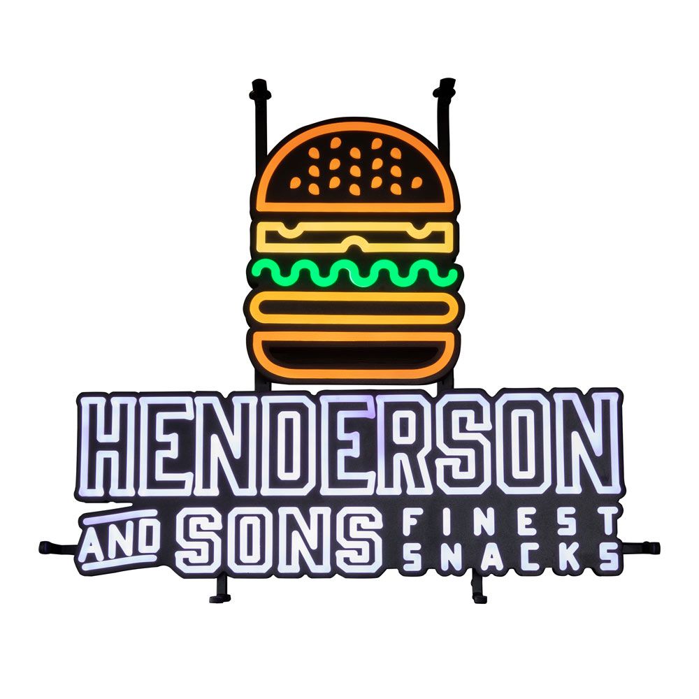 Henderson Insegna luminosa LED Neon Sign Burger Indoor Dimmerabile Display Bar – Vista 3
