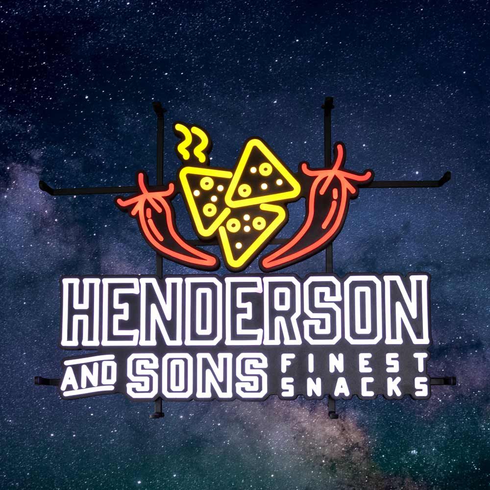 Henderson Sons Insegna luminosa LED Sign Chili Pepperoni Neon Insegna da parete MBG Decorazione