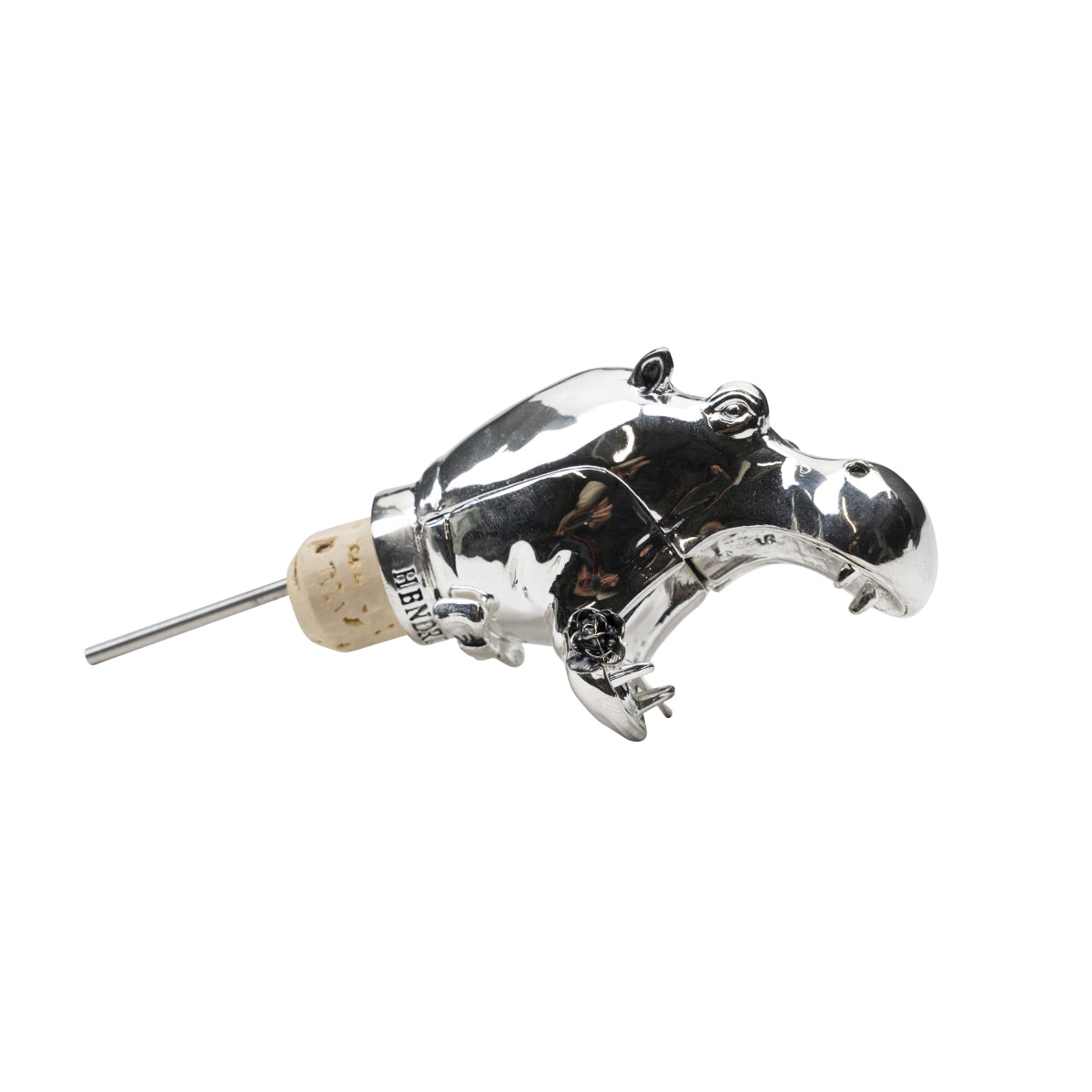 Hendricks Gin Versatore Ippopotamo in acciaio inox Versatore per bottiglie Dosatore da bar – Vista 2