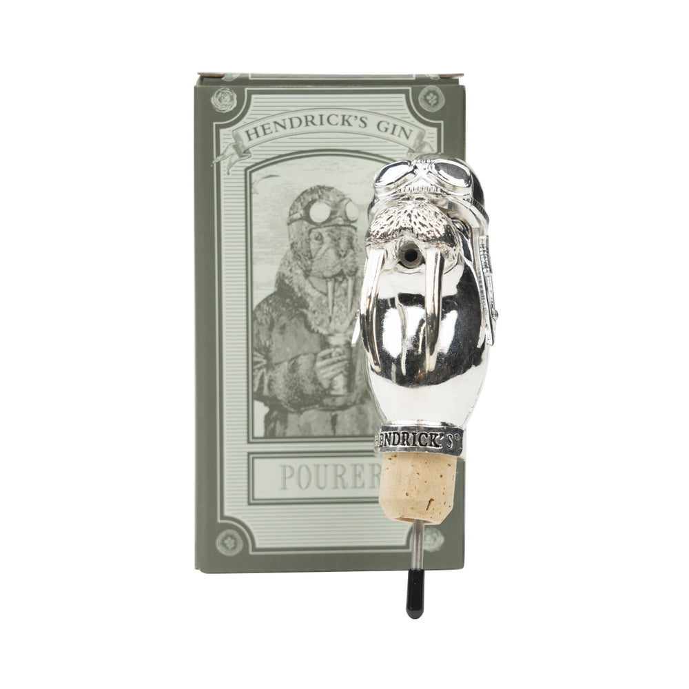 Hendricks Gin Versatore in acciaio inox con beccuccio a forma di tricheco Dosatore per bottiglie Bar