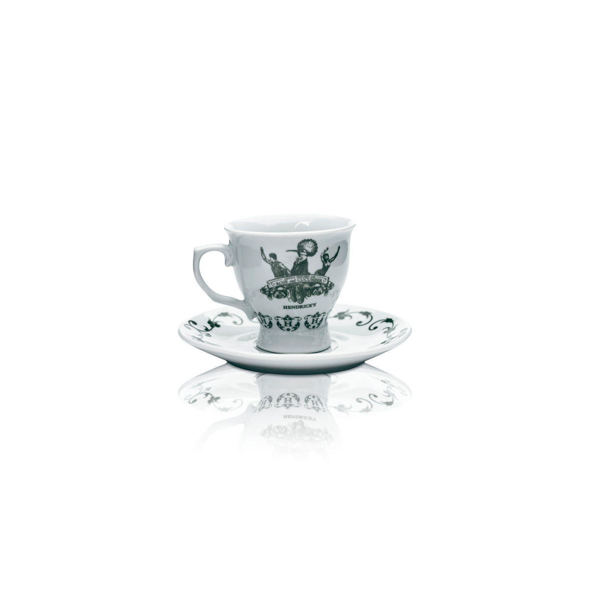 Bicchiere da gin Hendricks 0,1 l Design tazza con manico Bicchieri Tazza da tè Caffè Inglese – Vista 2
