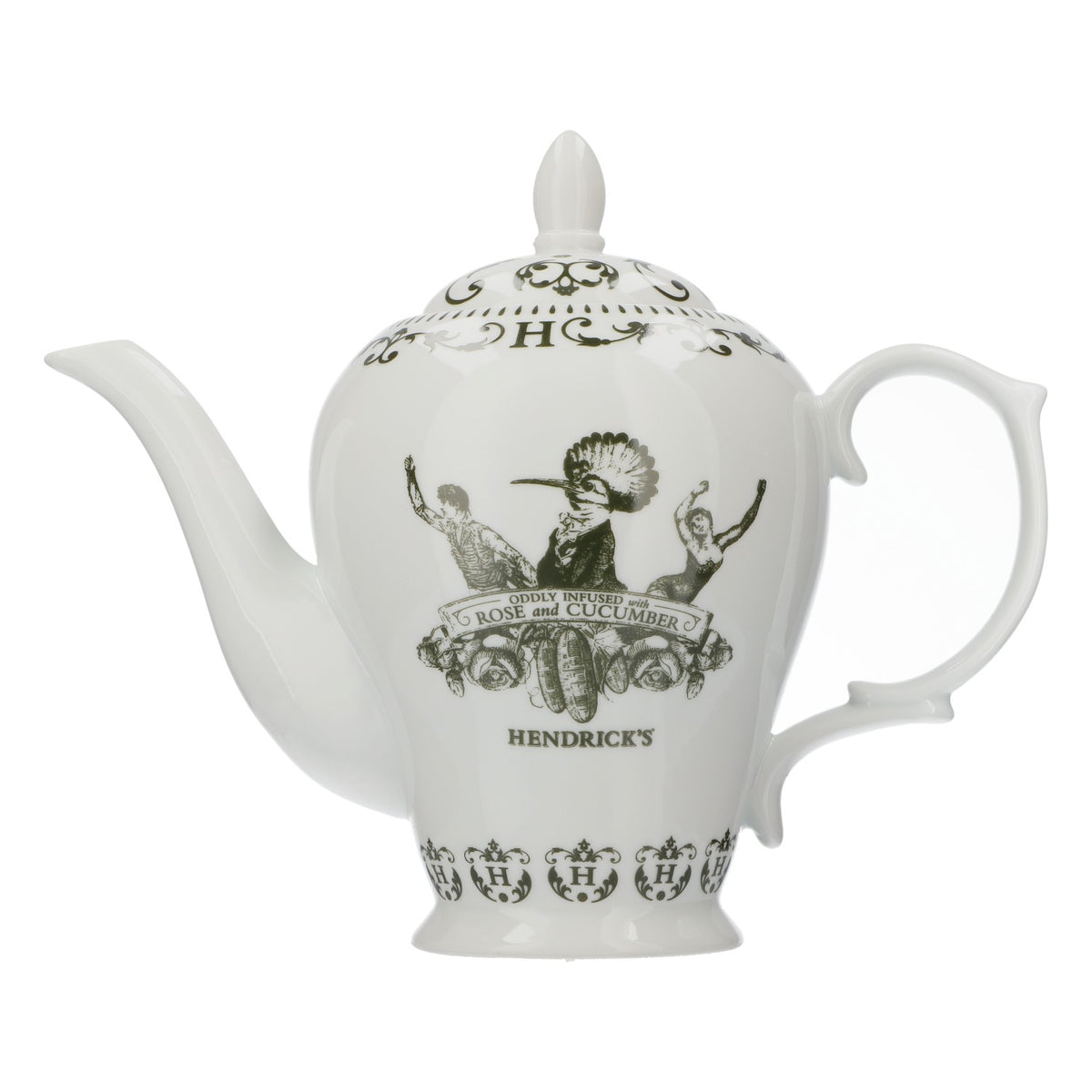Servizio da tè Hendricks Gin Teapot + 6 tazze + piattini di altissima qualità e raro – Vista 3