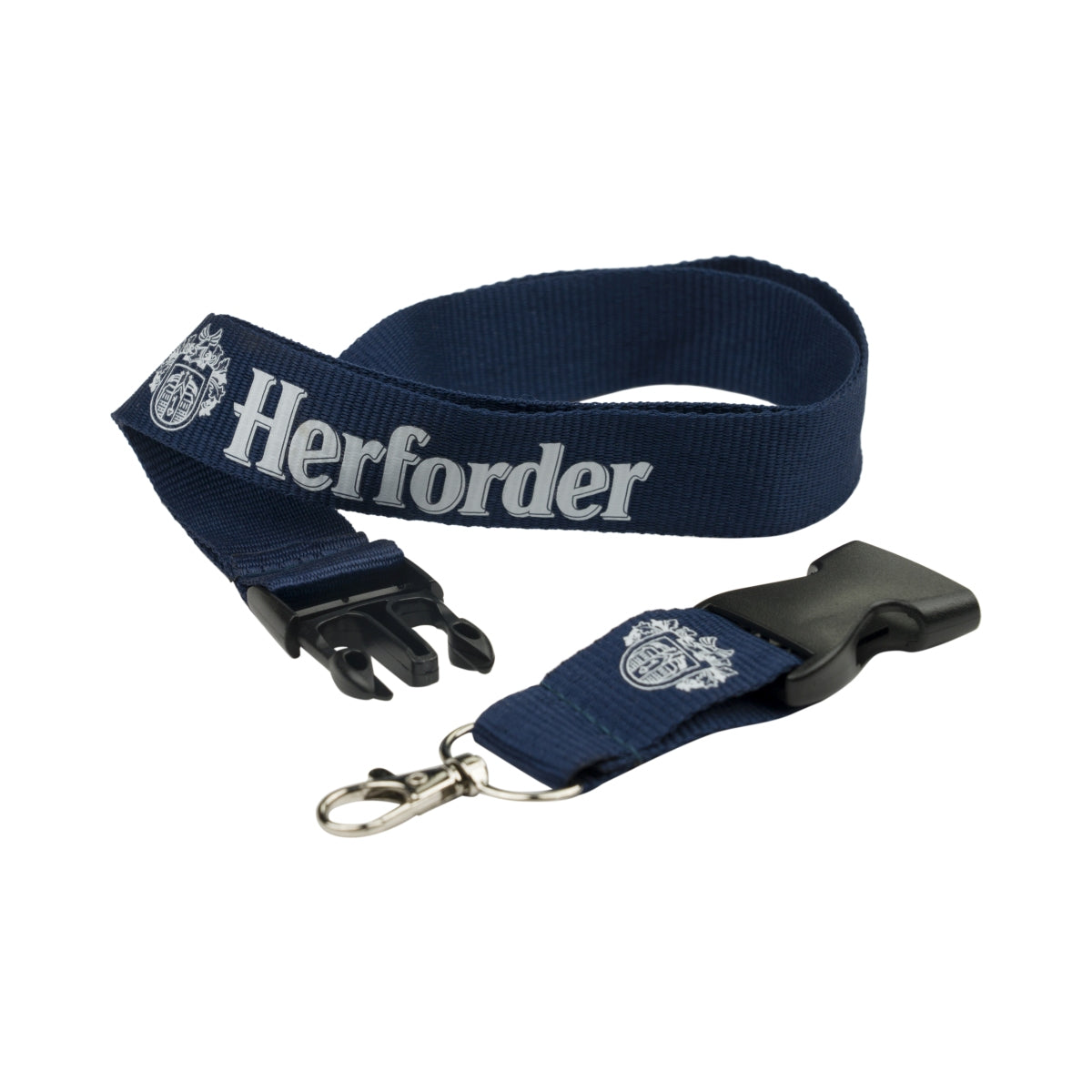 Lanyard per chiavi Herforder Bier Portachiavi con moschettone blu Articoli per tifosi – Vista 2