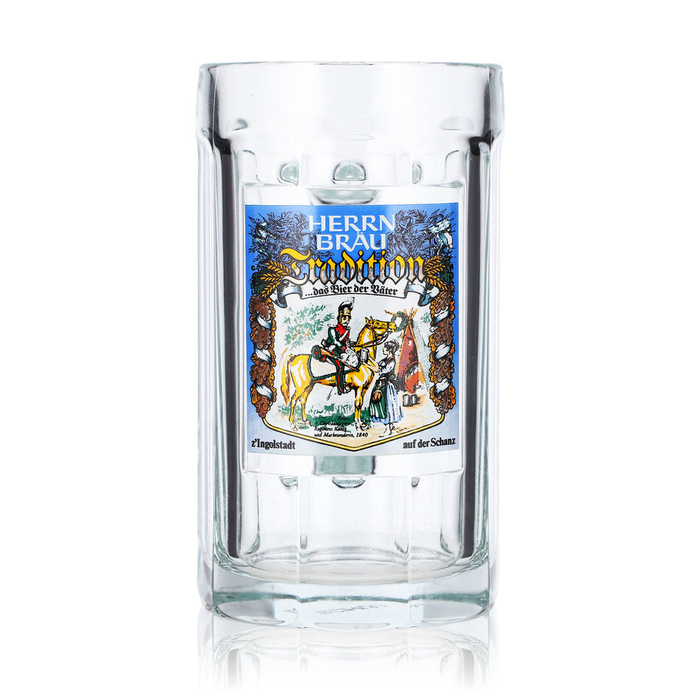 Bicchiere da birra Herrnbräu da 0,5 l, boccale Ingolstadt Sahm