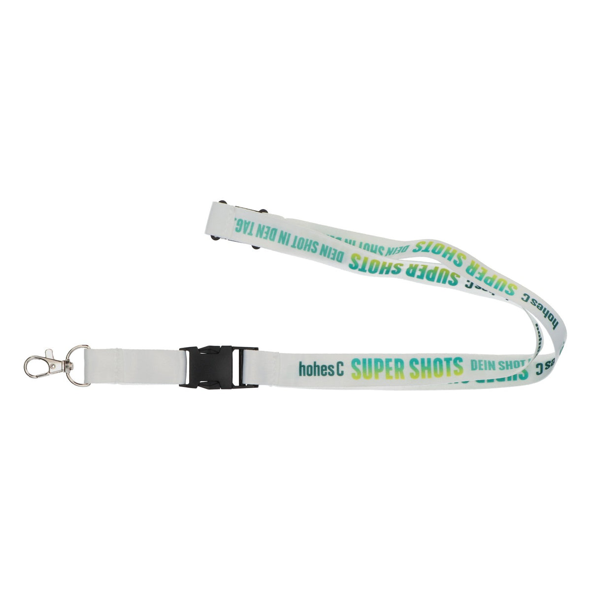 Portachiavi "High C Super Shots" con cordino, bianco