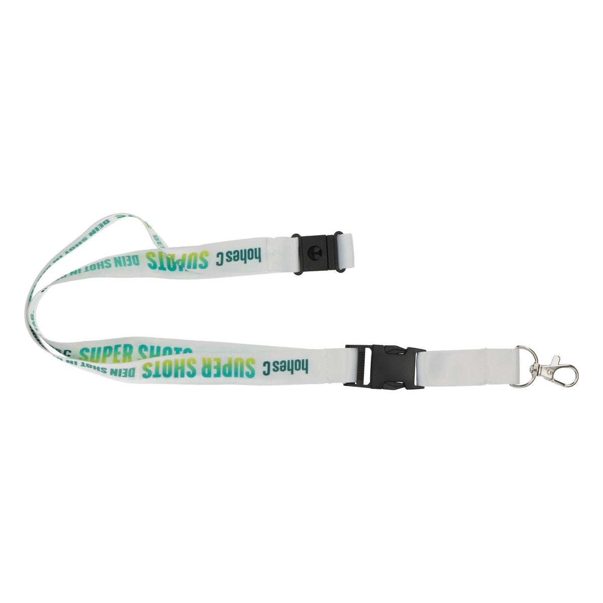 Portachiavi "High C Super Shots" con cordino, bianco – Vista 2