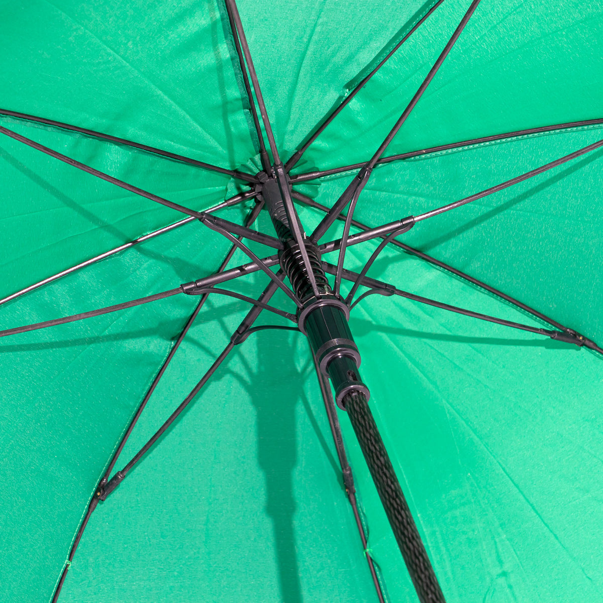 Ombrello in poliestere verde con logo Holsten, Ø 104 cm, apribile automaticamente – Vista 4