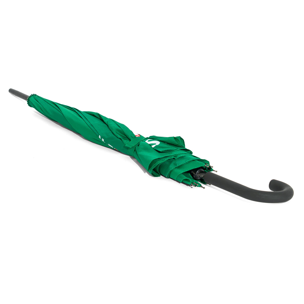 Ombrello in poliestere verde con logo Holsten, Ø 104 cm, apribile automaticamente – Vista 6