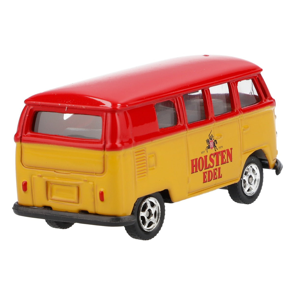 Modellino dell'auto Holsten Bier VW Bulli del 1962 in scala 1:64 Rosso/giallo – Vista 3