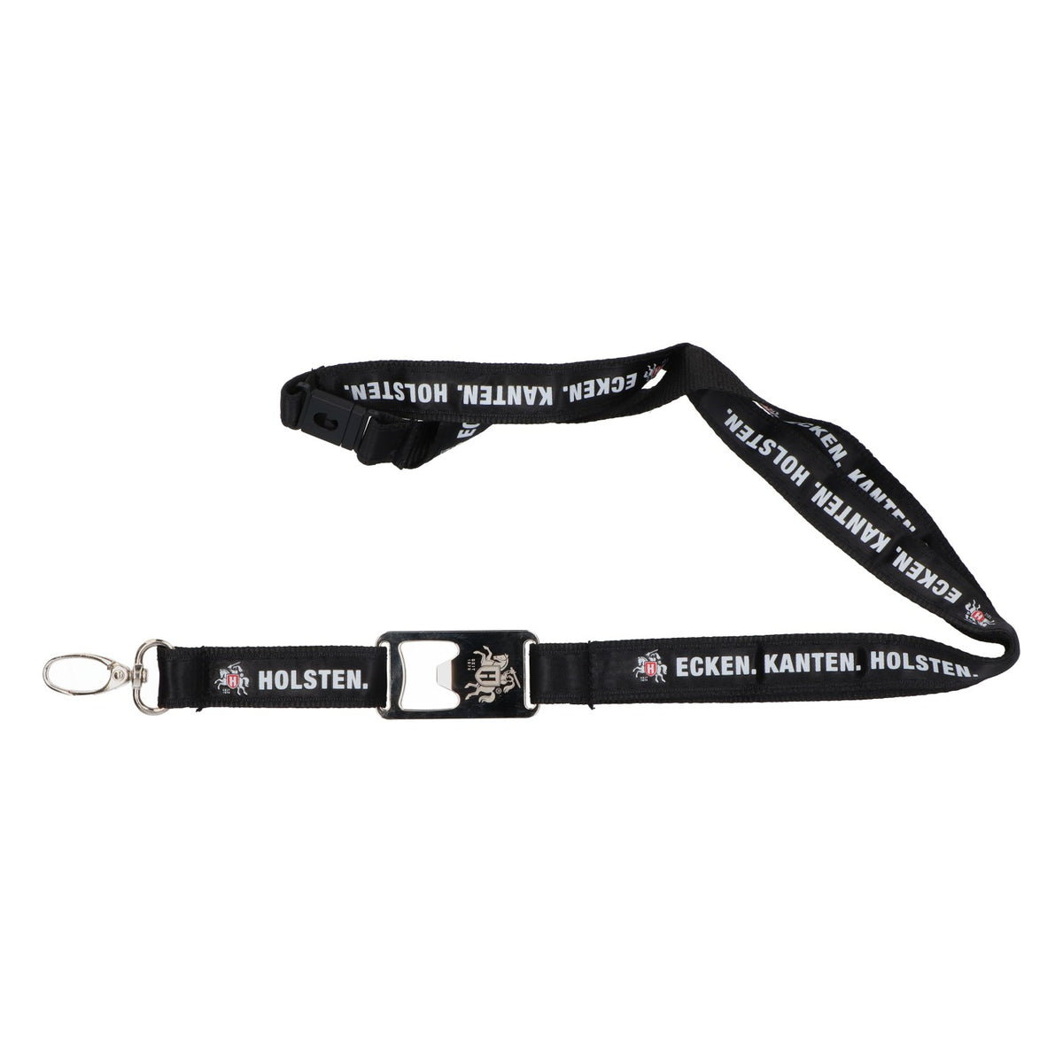 Portachiavi Holsten Bier Lanyard nero Apribottiglie
