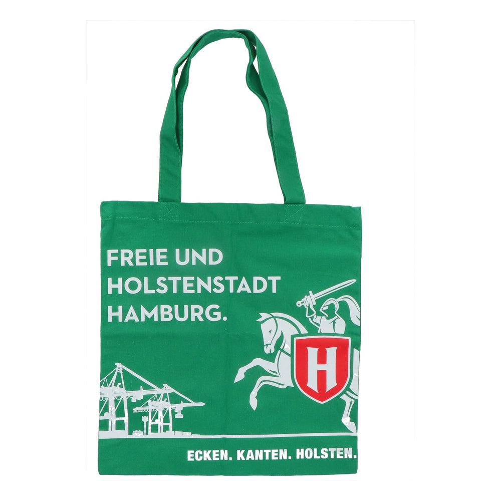 Borsa di tela Holsten Pilsener verde Città libera e Holsten di Amburgo