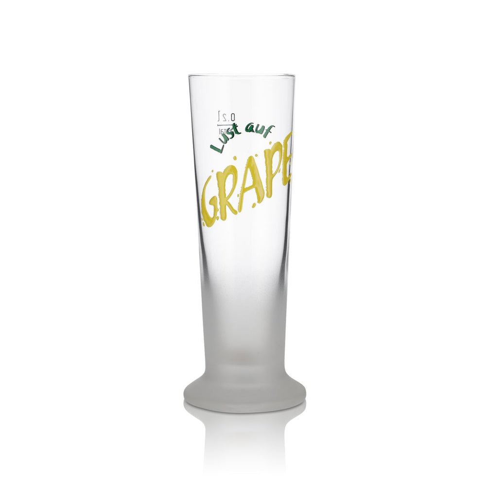 Bicchiere Höpfner Grape 0,2 l bicchiere a calice birra satinato birrificio Karlsruhe Gastro