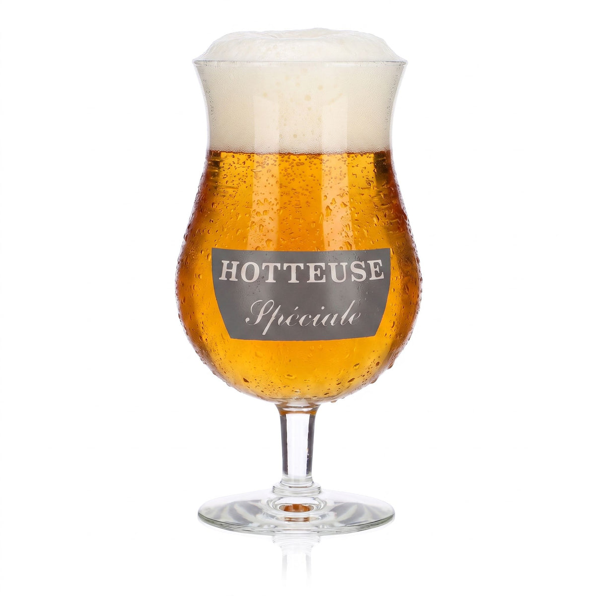 Bicchiere da birra Hotteuse, 0,39 l, modello Tulip Speciale, con logo nero